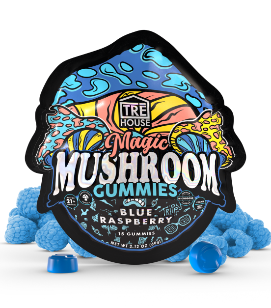 Blue Raspberry Magic Mushroom Gummies